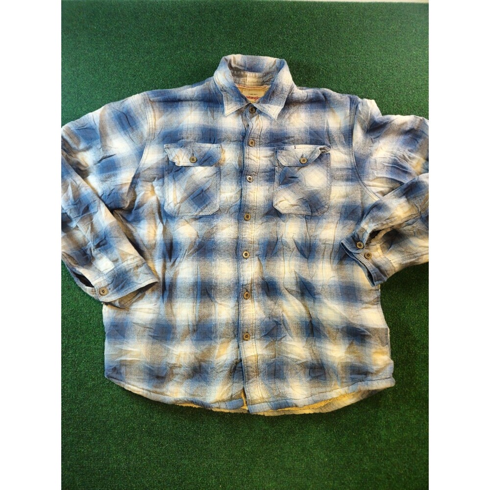 Vintage Wrangler Mens Size L Western Sherpa & Flannel Work Jacket Button Up
